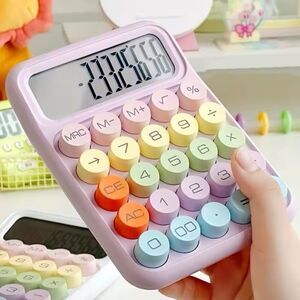1pc Keyboard Calculator Office 12-digit Mechanical Cute School Stationary